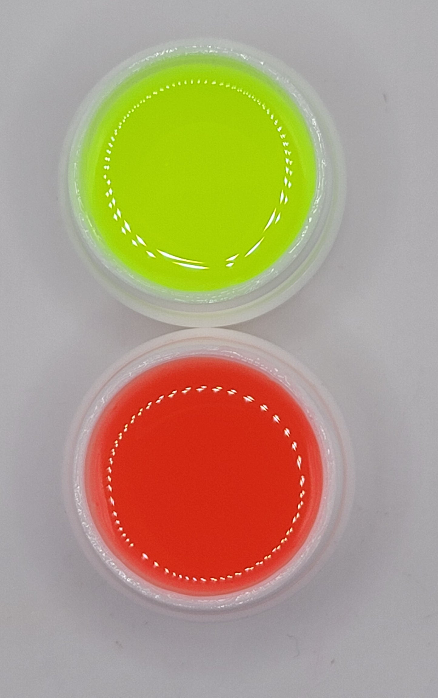 two pc hard gel yellow and orange on white background