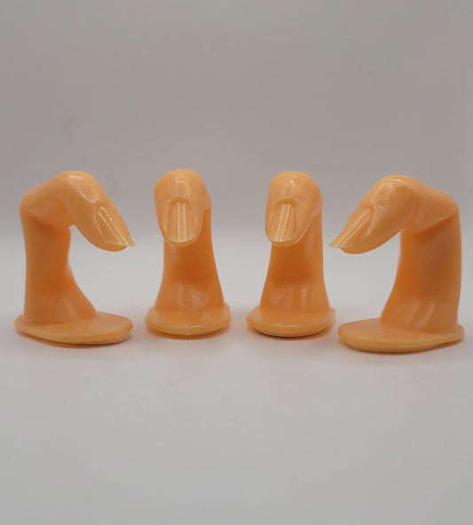 four practice fingure in a row white backgound