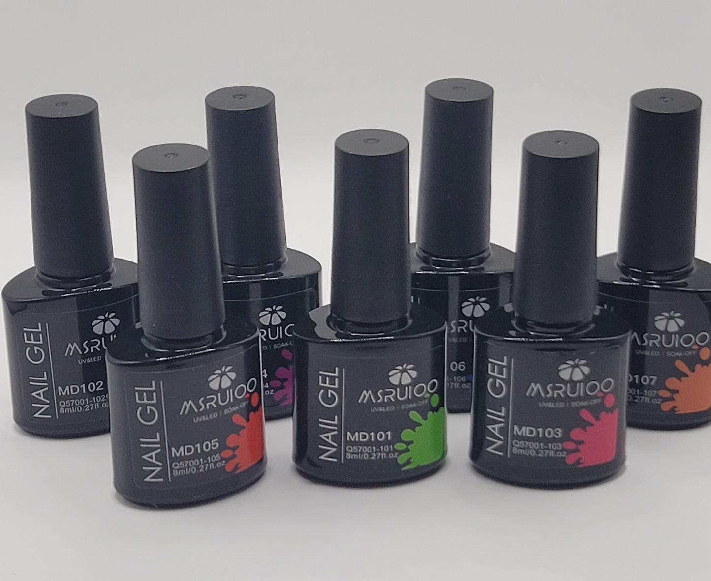 Msruioo UV/LED Soak Off Gel Polish 8ml – Long Lasting Professional Nail Color