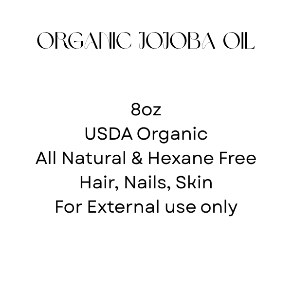 Pure Jojoba Oil 8oz – Cold-Pressed, Unrefined & Organic | Natural Skin & Hair Moisturizer