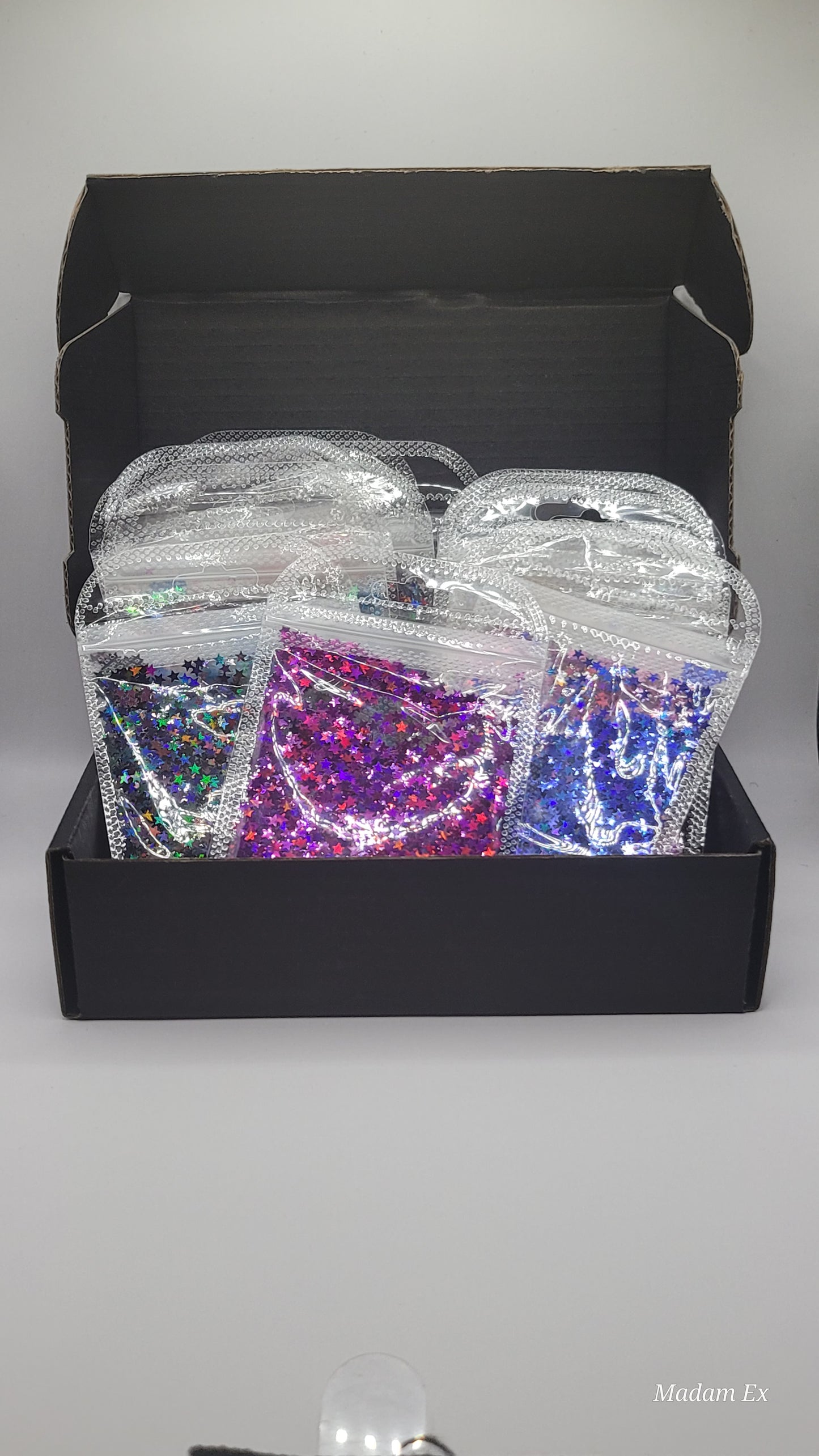 Ultimate Glitter Nail Art Mistery Bundle – 15pk & 18pk Sets | Holographic, Metallic & Iridescent Shapes for Dazzling Designs