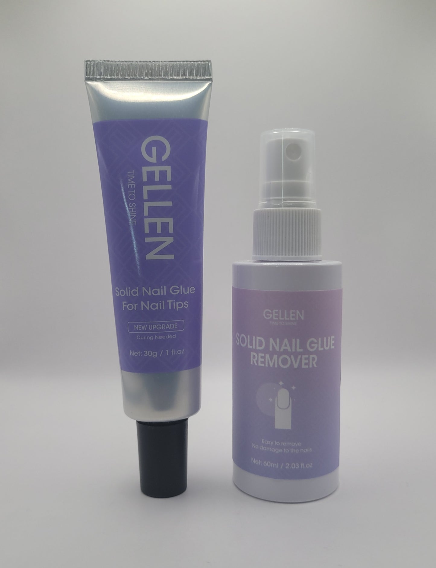 Gellen Solid Nail Glue with Remover – Strong Hold, Easy Removal, Professional Nail Adhesive for Press On Nails & Nail Art
