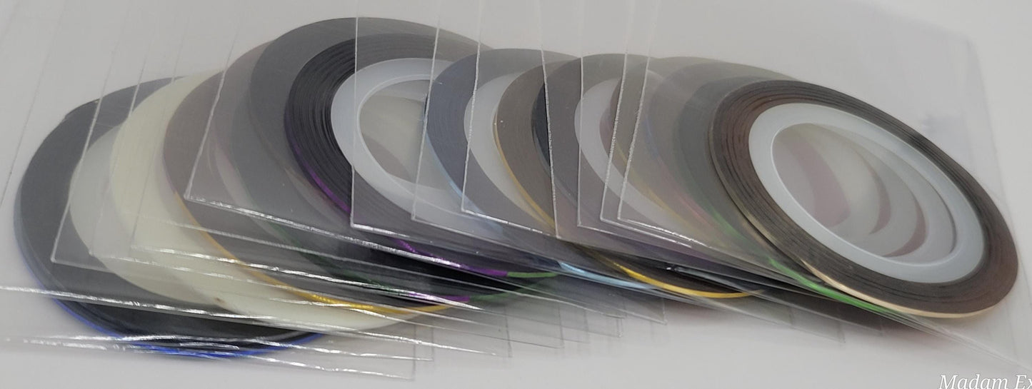 15pcs Professional Nail Striping Tape – Precision Lines & Stunning Nail Art Designs! Metallic Holographic Nail Art Lines