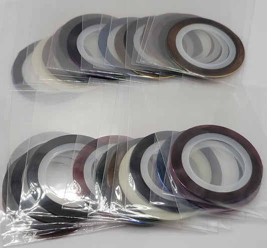 15pcs Professional Nail Striping Tape – Precision Lines & Stunning Nail Art Designs! Metallic Holographic Nail Art Lines