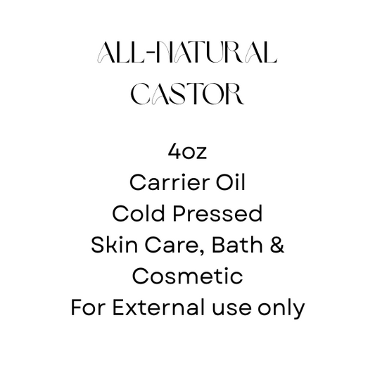 "4oz Pure Castor Oil for Hair Growth, Skin & Eyelashes – Cold-Pressed, 100% Natural"