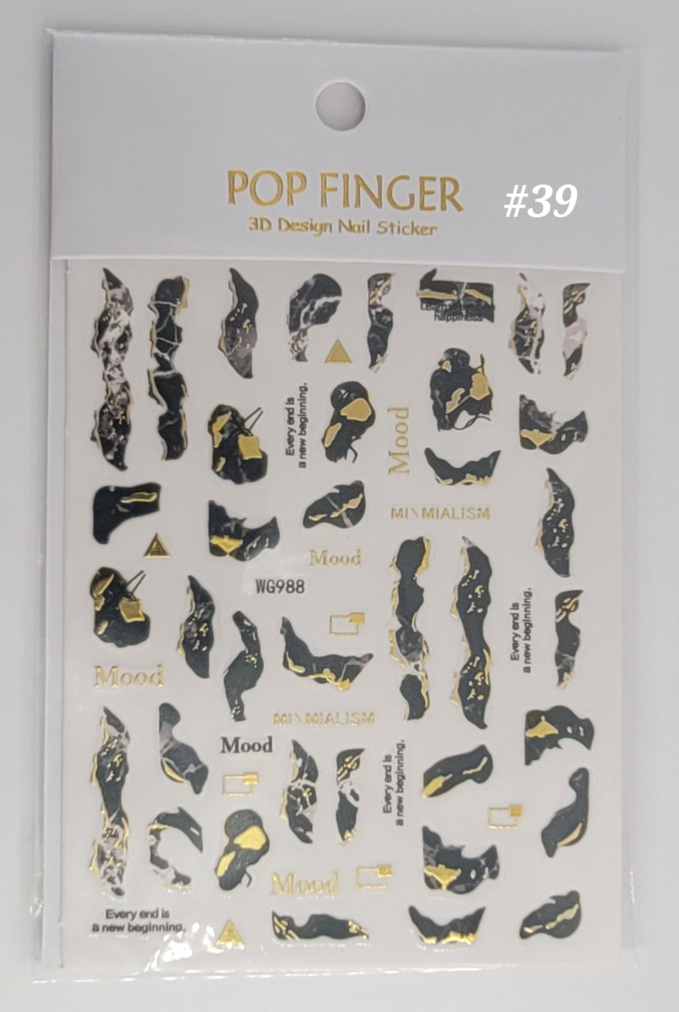 40/80 POP FINGER 3D NAIL STICKERS Bold Accent Nail Art | Glossy Gems, Florals & Abstract Designs | Self-Adhesive & Easy Apply