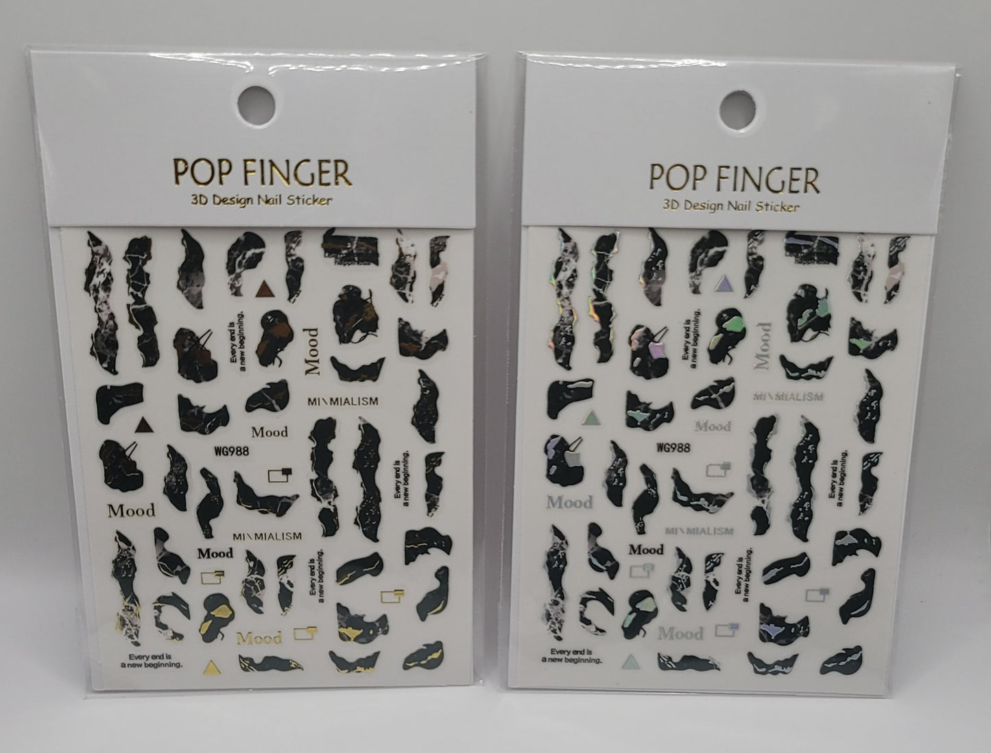 40/80 POP FINGER 3D NAIL STICKERS Bold Accent Nail Art | Glossy Gems, Florals & Abstract Designs | Self-Adhesive & Easy Apply