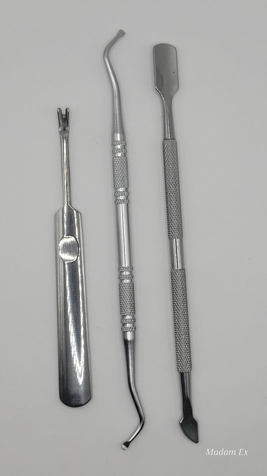 Stainless Steel Pedicure Tool Set (3-Piece)