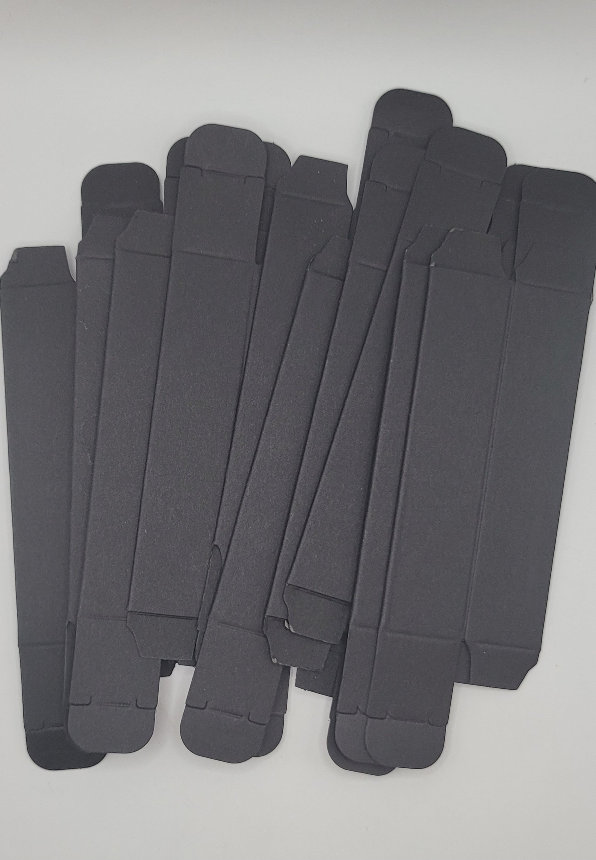 Set of black rectangular boxes on a white background