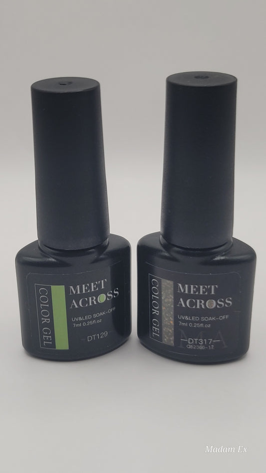 Meet Across UV/LED Soak Off Gel Polish Set – 2pcs, 7ml Each