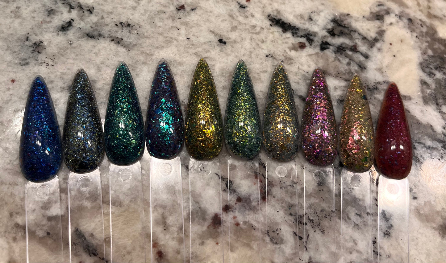 Prismatic Chameleon Acrylic Powder Kit – Dynamic Color-Shifting Powders for Custom Nail Creations (Add-Ons)