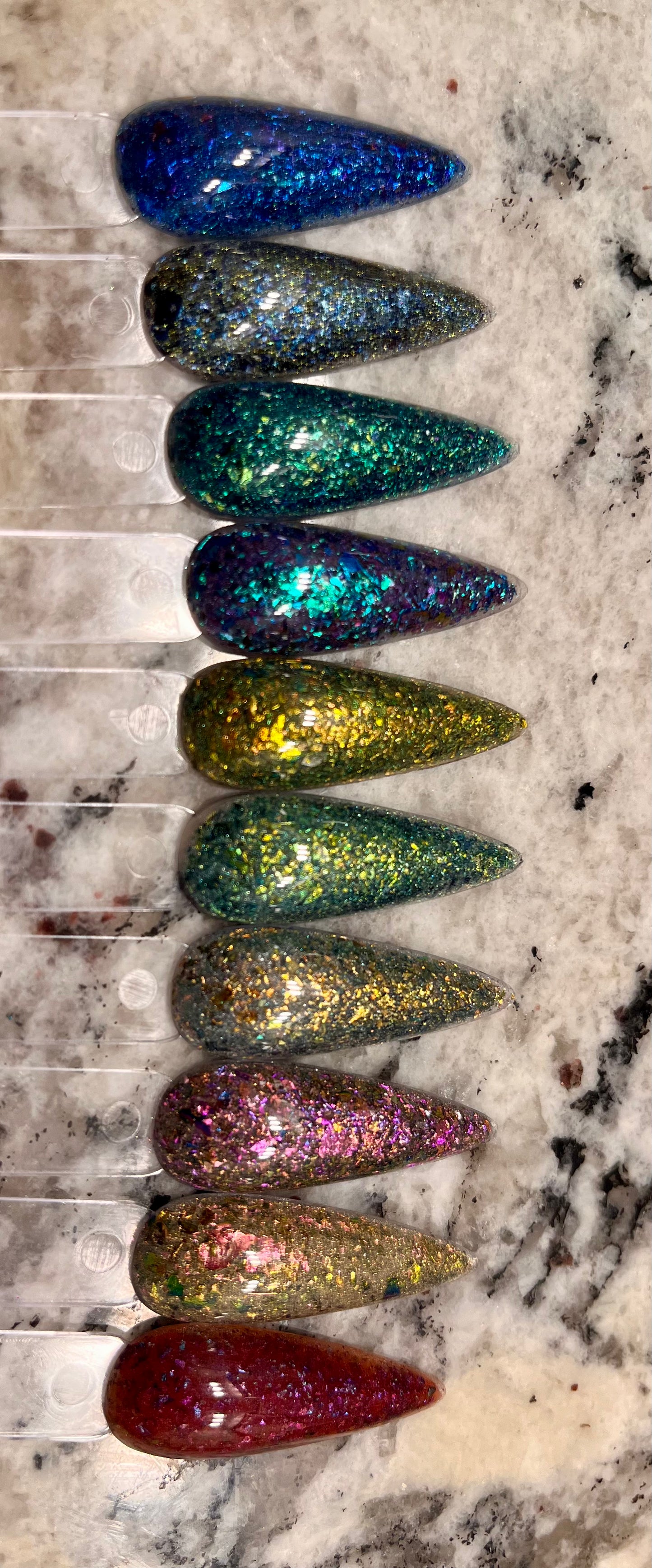 Prismatic Chameleon Acrylic Powder Kit – Dynamic Color-Shifting Powders for Custom Nail Creations (Add-Ons)