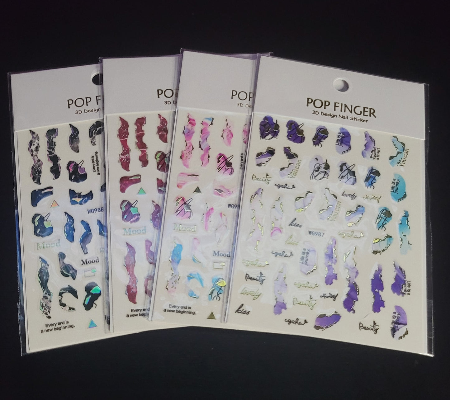 POP FINGER 3D Accent Nail Stickers