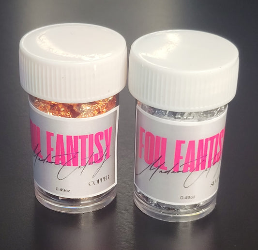 Foil Fantasy Accent Collection – Luxe Silver & Copper Nail Foils for Glam Nail Art & Custom Resin Creations