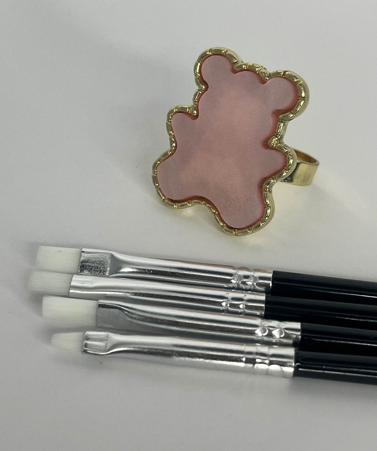 Teddy Bear Nail Art Palette + Brush Set