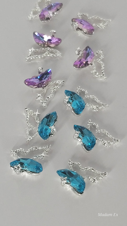 Butterfly Pearl Accent Charms (10-Piece Collection)