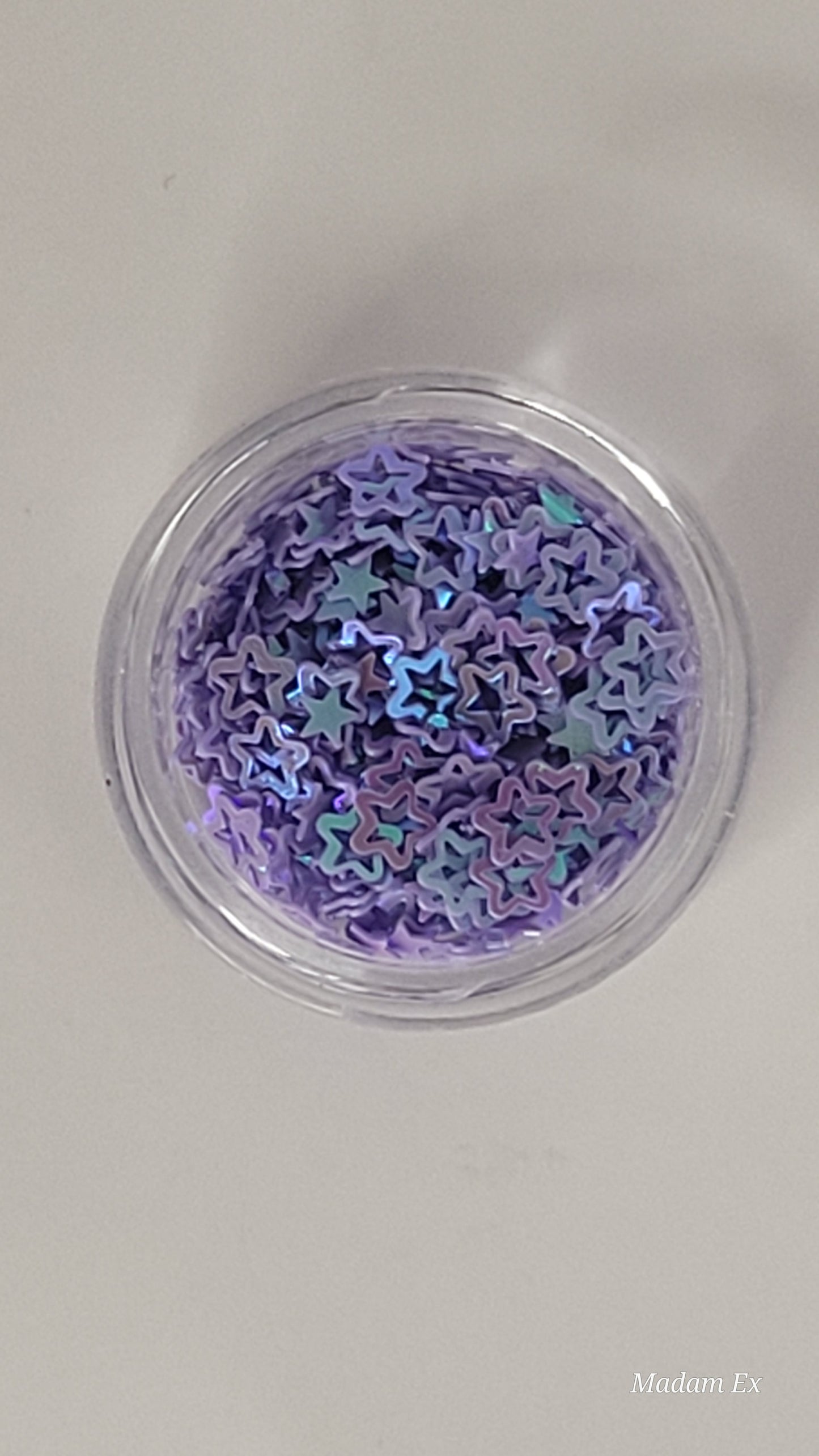 Celestial Accent Pastel AB Glitter Set – 5PC Iridescent Shape Glitter Collection