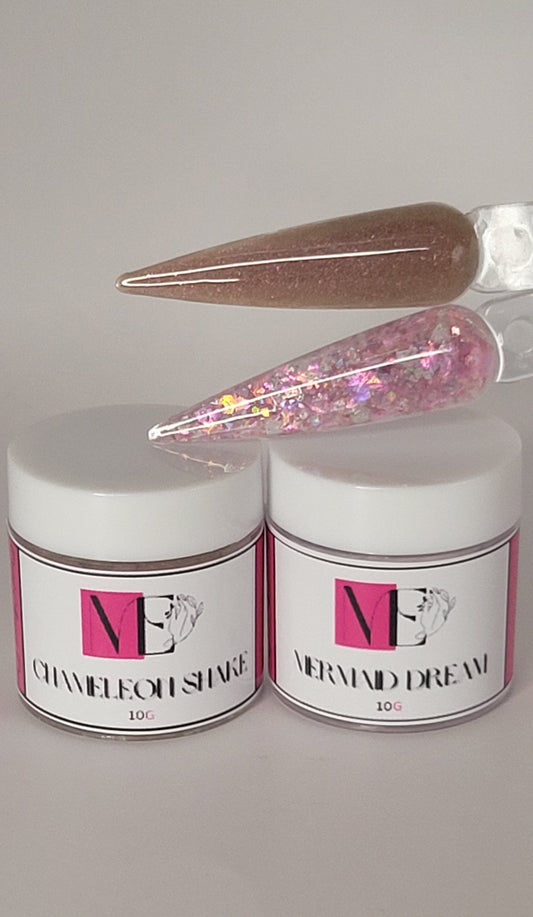 Dual Accent Duo Acrylic Set – Chameleon & Glitter Blend | Specialty Accent Acrylic Collection