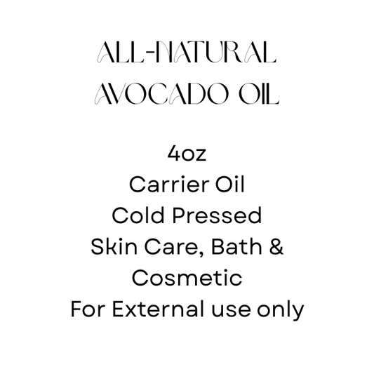 "4oz Bottle of Pure Avocado Oil – Cold-Pressed, Unrefined & Nutrient-Rich for Skin & Cooking"