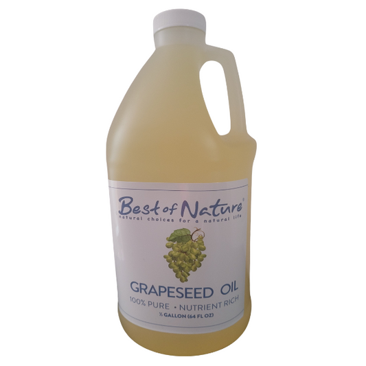 64oz Grapeseed Oil – Cold-Pressed, 100% Pure, High Heat Cooking & Skin Care