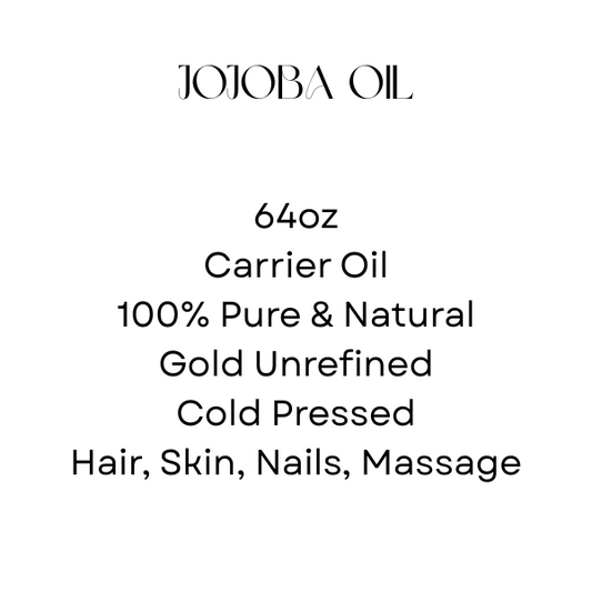 Pure 64oz Jojoba Oil for Hair, Skin & Nail Care – Cold-Pressed, Unrefined, 100% Natural