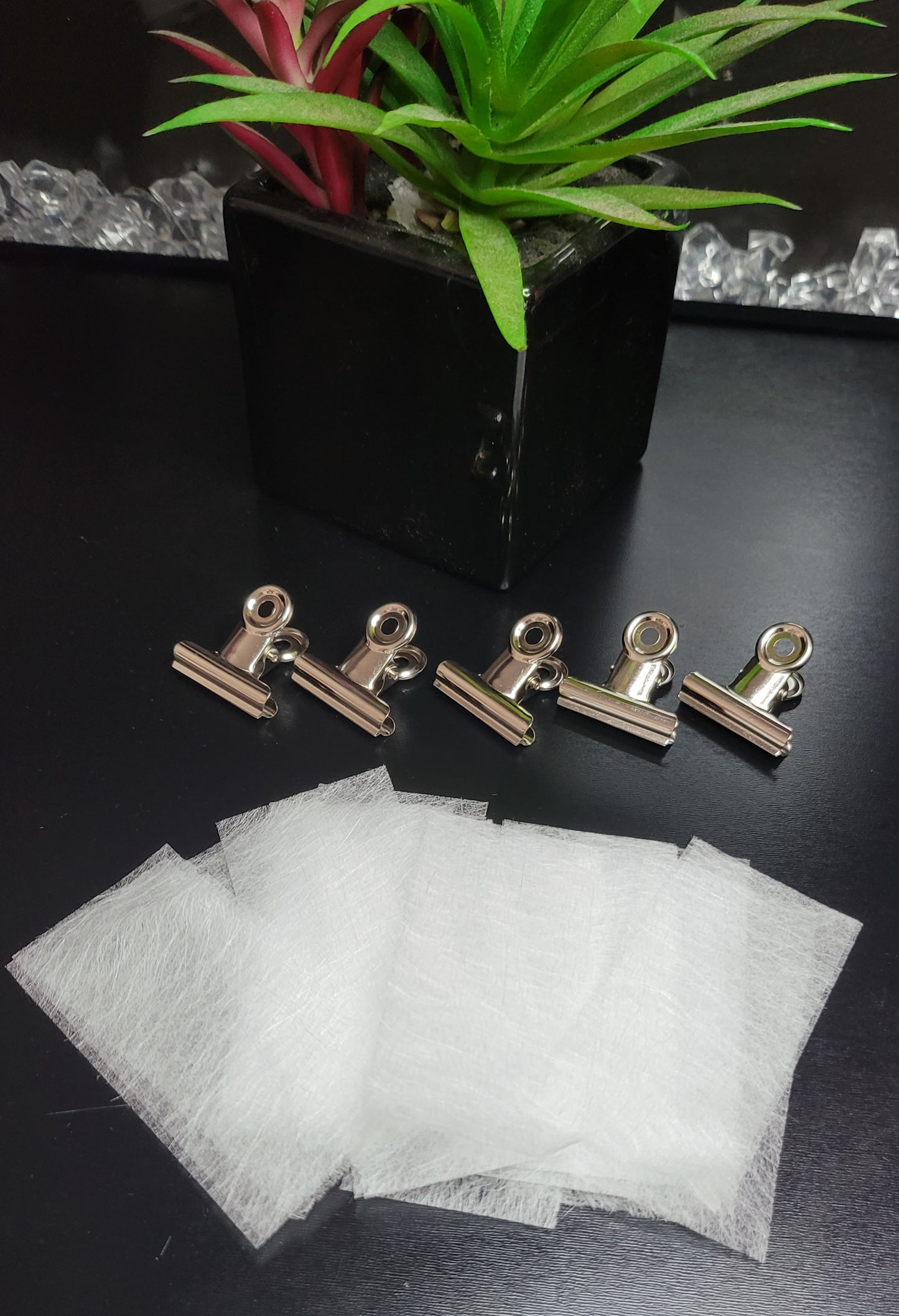 Fiberglass Nail Extension Kit – 25 Wraps & 5 Stainless Steel Shaping Clips for Flawless Nail Builds