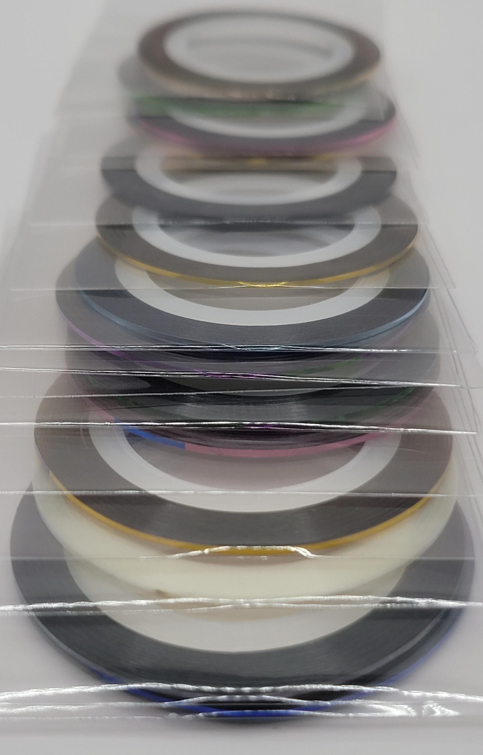 15pcs Professional Nail Striping Tape – Precision Lines & Stunning Nail Art Designs! Metallic Holographic Nail Art Lines 