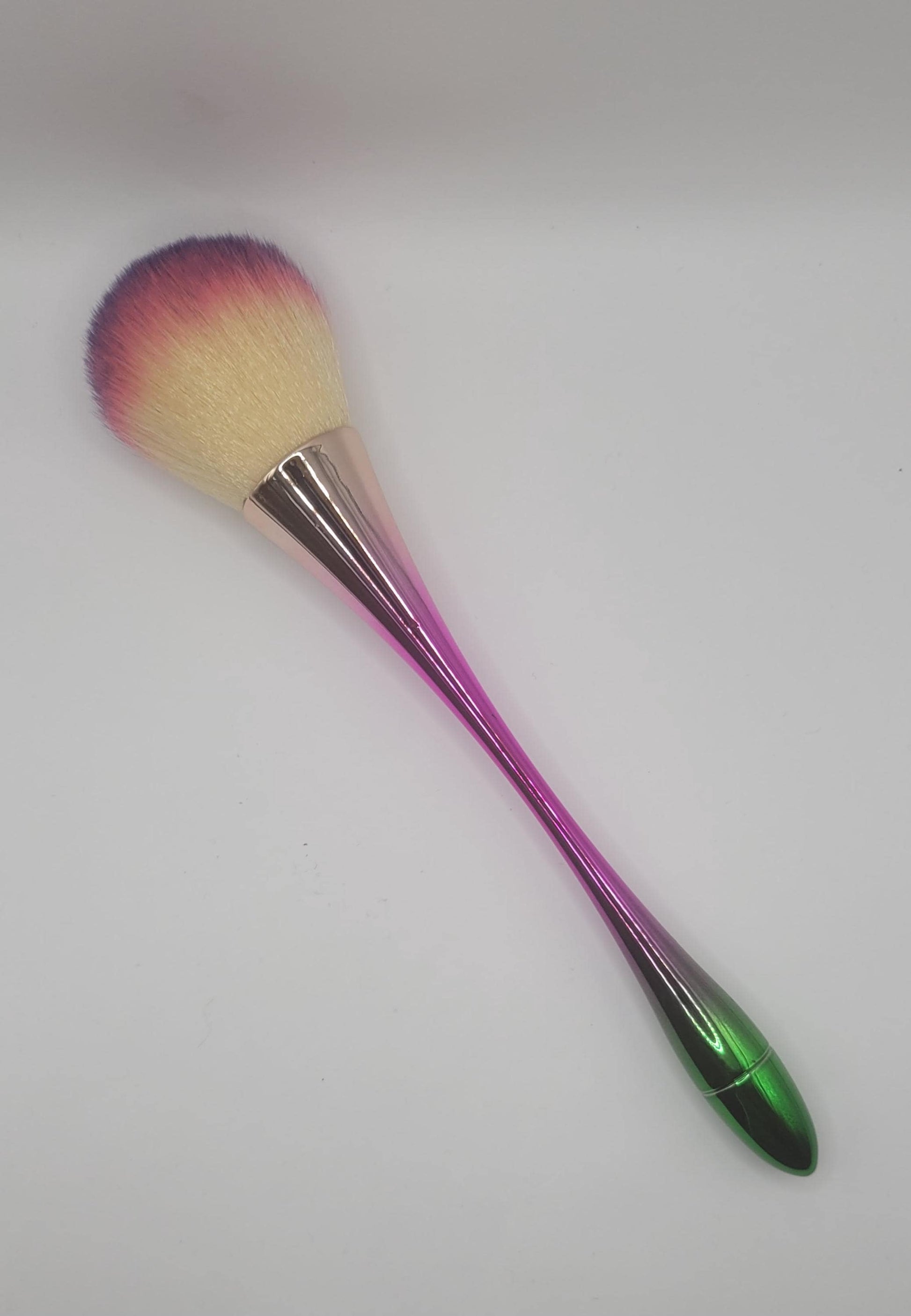 pink and green slider bulb tip Manicure Dust Brush, Nail Art Dust brush, soft bristles, powder remover tool.
